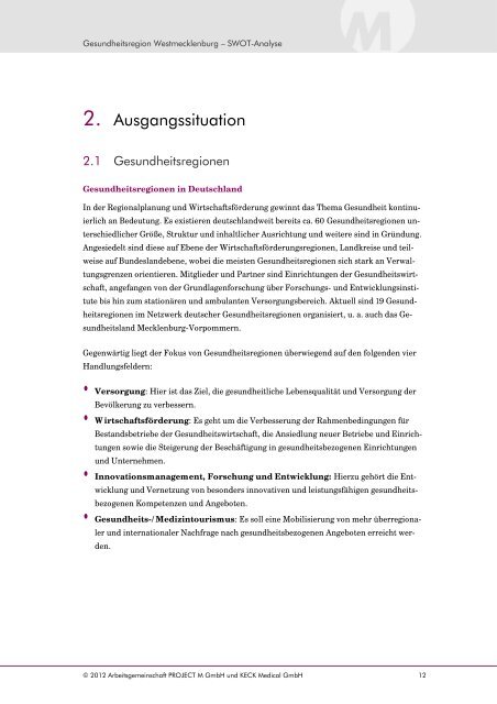 SWOT-Analyse - Regionaler Planungsverband Westmecklenburg