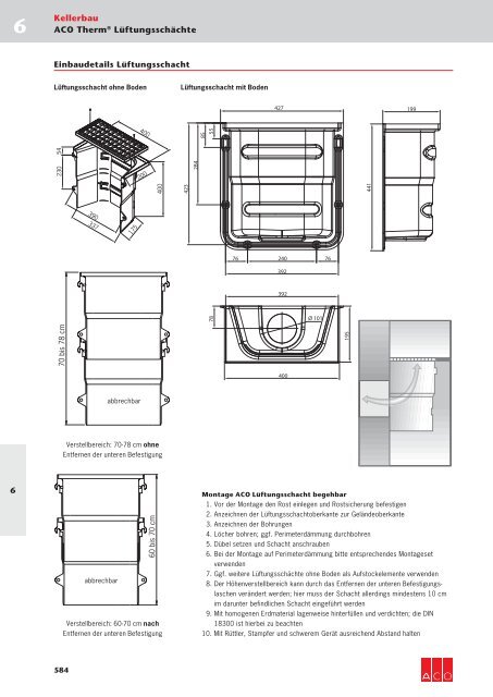 ACO Preisliste 2017 Kellerbau