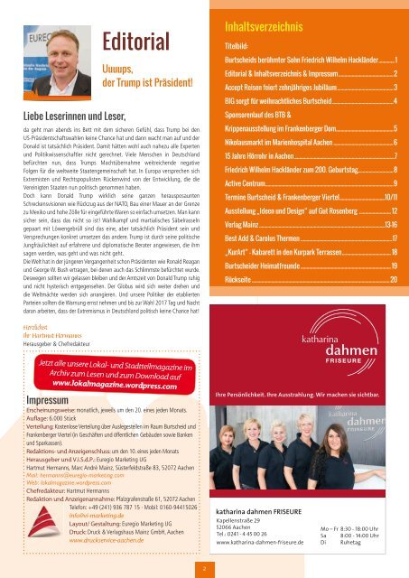 WEB - Burtscheid aktuell November 2016  - Ausgabe 59