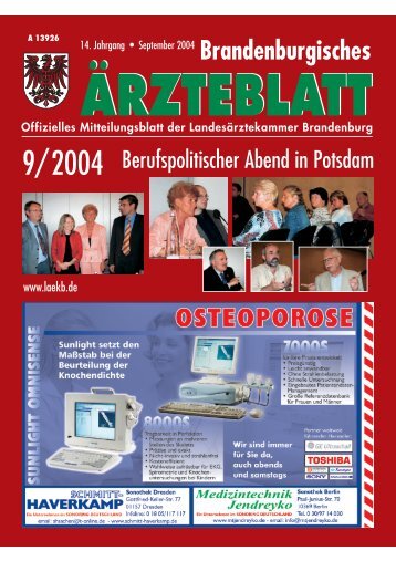 Ausgabe 09/2004 - Landesärztekammer Brandenburg