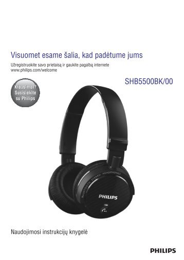 Philips Casque BluetoothÂ® sans fil - Mode dâemploi - LIT