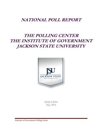 National Poll Report JSU Spring 2016 Report