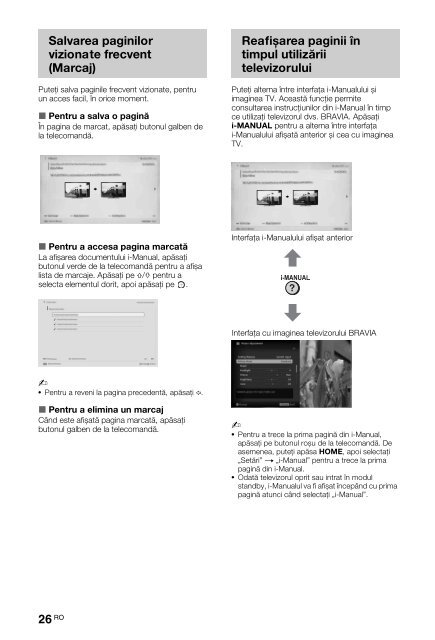 Sony KDL-46HX757 - KDL-46HX757 Istruzioni per l'uso Rumeno