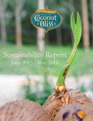 Coconut Bliss Sustainability Report 2016