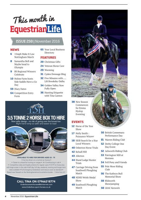 Equestrian Life November 2016 Edition