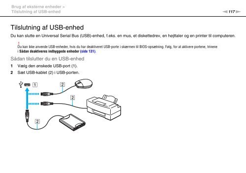 Sony VPCSA3M9E - VPCSA3M9E Istruzioni per l'uso Danese