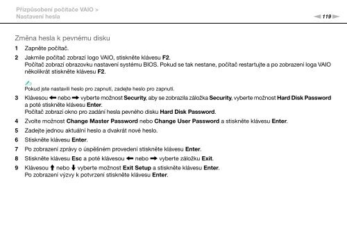 Sony VPCS13C5E - VPCS13C5E Istruzioni per l'uso Ceco