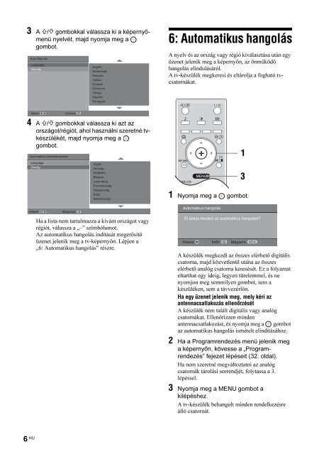 Sony KDL-32P2530 - KDL-32P2530 Istruzioni per l'uso Ungherese