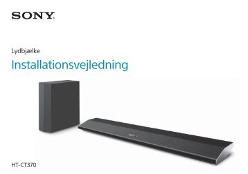 Sony HT-CT370 - HT-CT370 Guida di configurazione rapid Danese