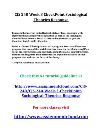 Cjs 240 complete course material