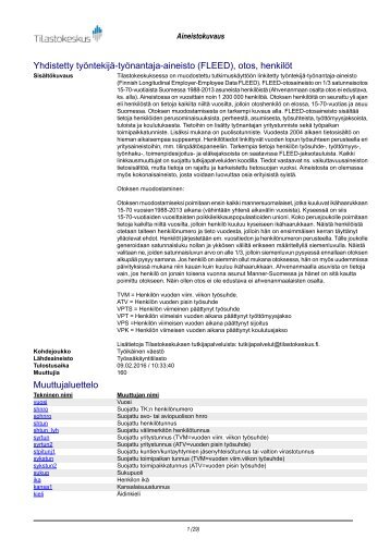 Muuttujaluettelo