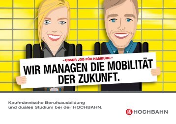 Kaufmännische Berufsausbildung und duales Studium bei der HOCHBAHN