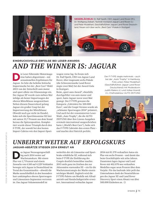 Jaguar Magazine DYNAMIC – German Retail