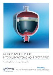 Gottwald Hydrauliksysteme – Freudenberg Integral Hydrospeicher