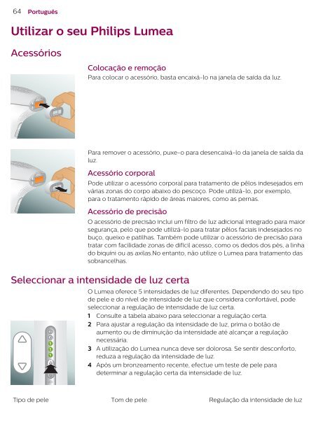 Philips Lumea Prestige Epilateur &agrave; lumi&egrave;re puls&eacute;e - Mode d&rsquo;emploi - ESP