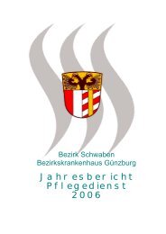 Jahresbericht Pflegedienst 2006 - Bezirkskrankenhaus Günzburg