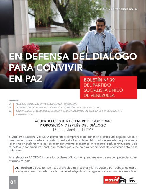 EN DEFENSA DEL DIALOGO PARA CONVIVIR EN PAZ