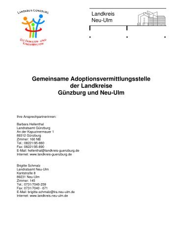 Gemeinsame Adoptionsvermittlungsstelle der Landkreise Günzburg ...