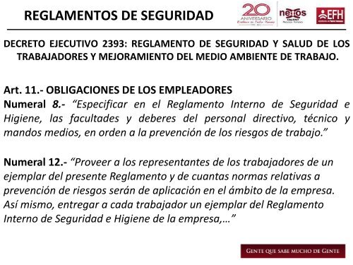 1. MARCO LEGAL EN PREVENCIÓN DE RIESGOS LABORALES EN EL ECUADOR