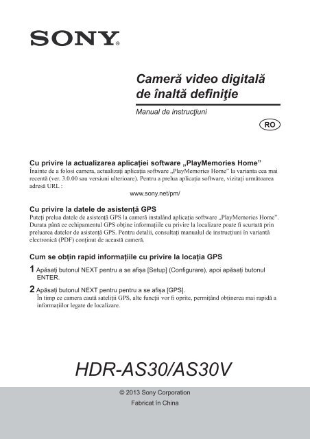 Sony HDR-AS30 - HDR-AS30 Volantino Rumeno