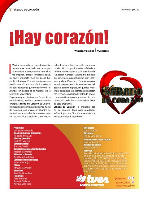 Revista digital TVES - Sábado de Corazón