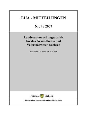 lua - mitteilungen - Landesuntersuchungsanstalt Sachsen - Freistaat ...