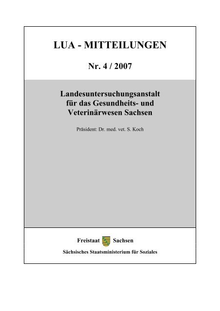 lua - mitteilungen - Landesuntersuchungsanstalt Sachsen - Freistaat ...