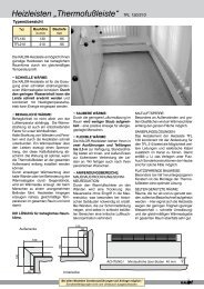 Heizleisten Ã¢ÂÂThermofuÃÂleisteÃ¢ÂÂ TFL 130/210 - Kalor