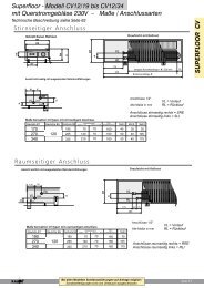 Superfloor - Modell CV12/19 bis CV12/34 mit ... - Kalor