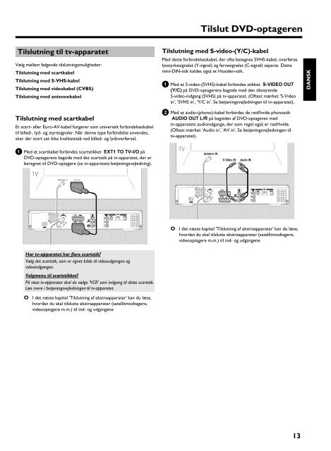 Philips Lecteur/enregistreur de DVD disque dur - Mode d&rsquo;emploi - DAN