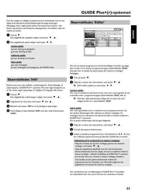 Philips Lecteur/enregistreur de DVD disque dur - Mode d&rsquo;emploi - DAN