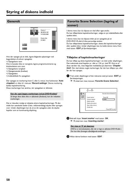 Philips Lecteur/enregistreur de DVD disque dur - Mode d&rsquo;emploi - DAN