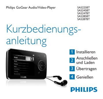 Philips GoGEAR Baladeur vidÃ©o - Guide de mise en route - DEU