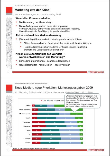 Kundenverhalten und Markenführung in der Krise (2) Handout ...