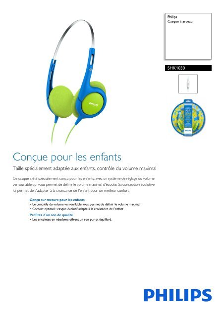 Philips Casque &agrave; arceau - Fiche Produit - FRA