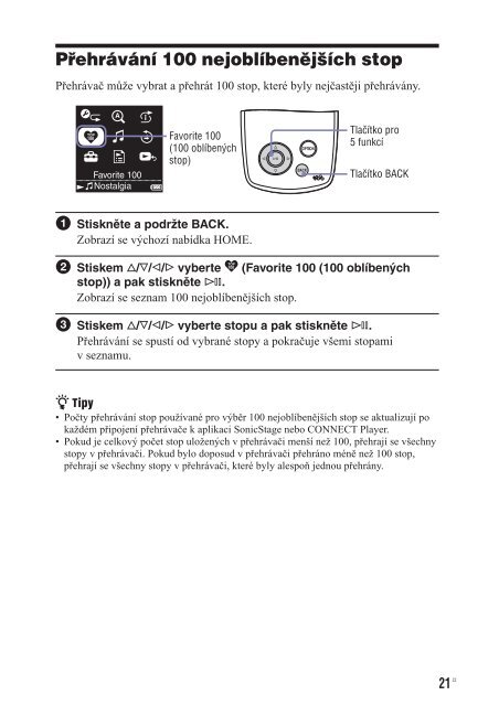 Sony NW-A1200 - NW-A1200 Istruzioni per l'uso Ceco