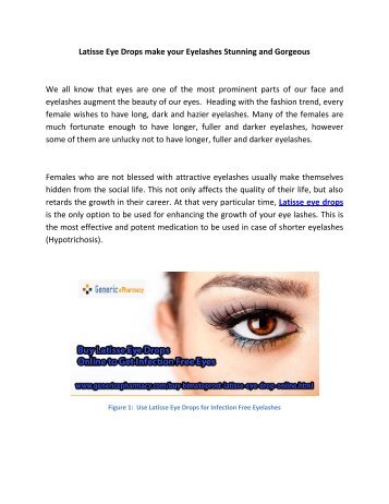 Buy Latisse Online for hypotrichosis @GenericEPharmacy in USA