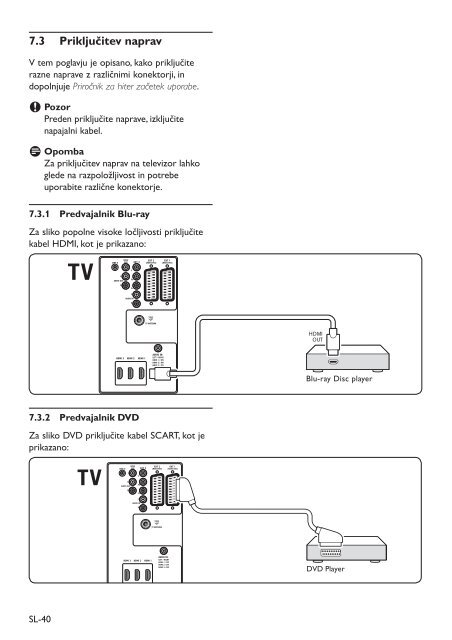 Philips TV LCD - Mode d&rsquo;emploi - SLV