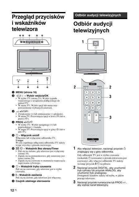 Sony KDL-32P2520 - KDL-32P2520 Istruzioni per l'uso Polacco