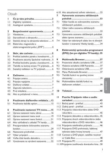 Philips Flat TV numÃ©rique 16/9 - Mode dâemploi - SLK