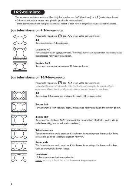 Philips T&eacute;l&eacute;viseur - Mode d&rsquo;emploi - FIN