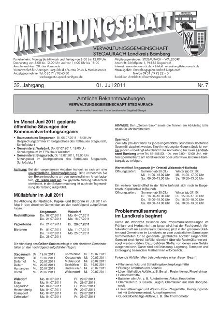 türen - Verwaltungsgemeinschaft Stegaurach