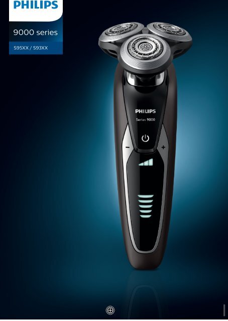 Philips Shaver series 9000 Rasoir &eacute;lectrique rasage &agrave; sec ou sous l'eau - Mode d&rsquo;emploi - ENG