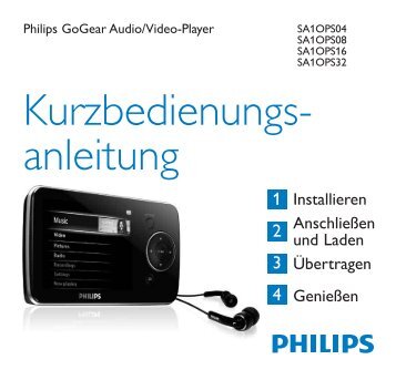 Philips GoGEAR Baladeur vidÃ©o MP3 - Guide de mise en route - DEU