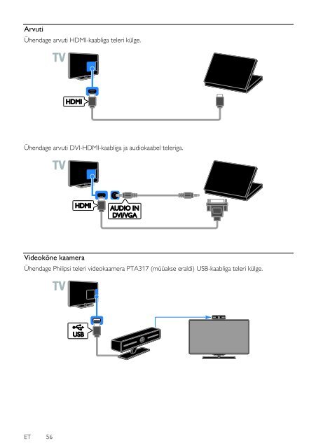 Philips 4000 series Smart TV Edge LED 3D - Mode d&rsquo;emploi - EST