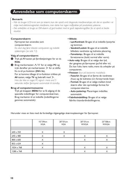 Philips T&eacute;l&eacute;viseur - Mode d&rsquo;emploi - DAN