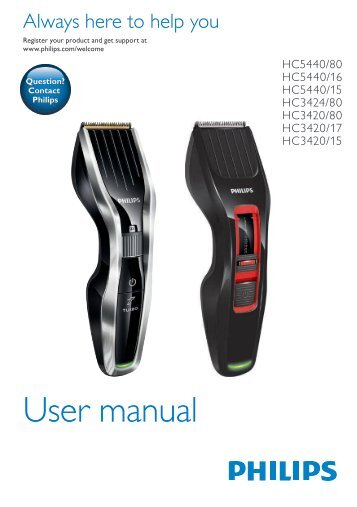 Philips Hairclipper series 3000 Tondeuse Ã  cheveux - Mode dâemploi - THA