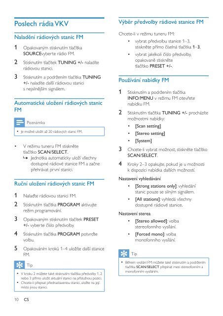 Philips Radio portable - Mode d&rsquo;emploi - CES