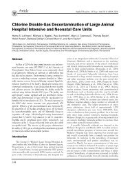 Chlorine Dioxide Gas Decontamination of Large Animal Hospital ...