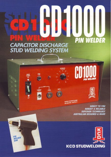Kcd Point Machine KCD CD1000 Pin Welder